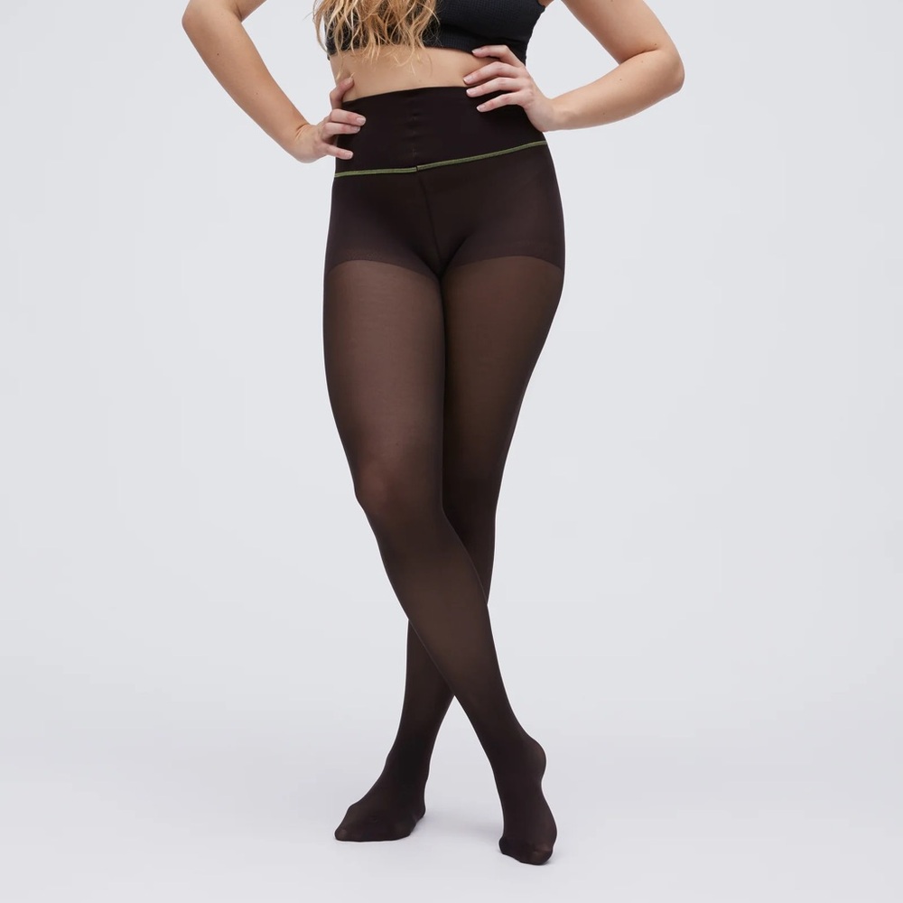 Sheertex Colorful Control Top Sheer Rip-Resist Tights, 2XL Espresso NWT